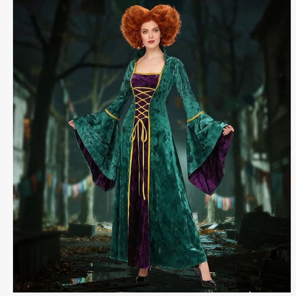 Winifred Sanderson Hocus Pocus Women Costume Dress - size L - Picture 5 of 6